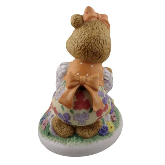 Vintage Hallmark 4.5" Porcelain Figurine Floral Mother Bear Hugging Cub Child - Picture 3 of 8